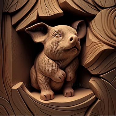 3D model st Piglet from The Adventures of Vinnie (STL)